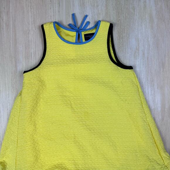 Victoria Beckham for Target Yellow Cloque Ruffle Sleeveless Dress Girls Medium - Picture 2 of 12